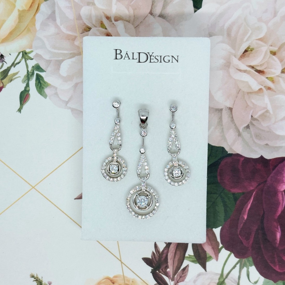 Ezüst art deco fülbevaló és medál -  - Meska.hu