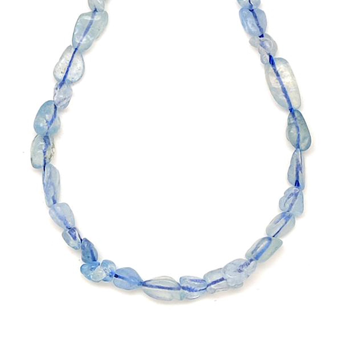 Akvamarin pebble 5-9mm  ékszerkészítő alapanyag (füzér) - kellékek & szerszámok - ásvány alapanyag - ásványfüzér - Meska.hu