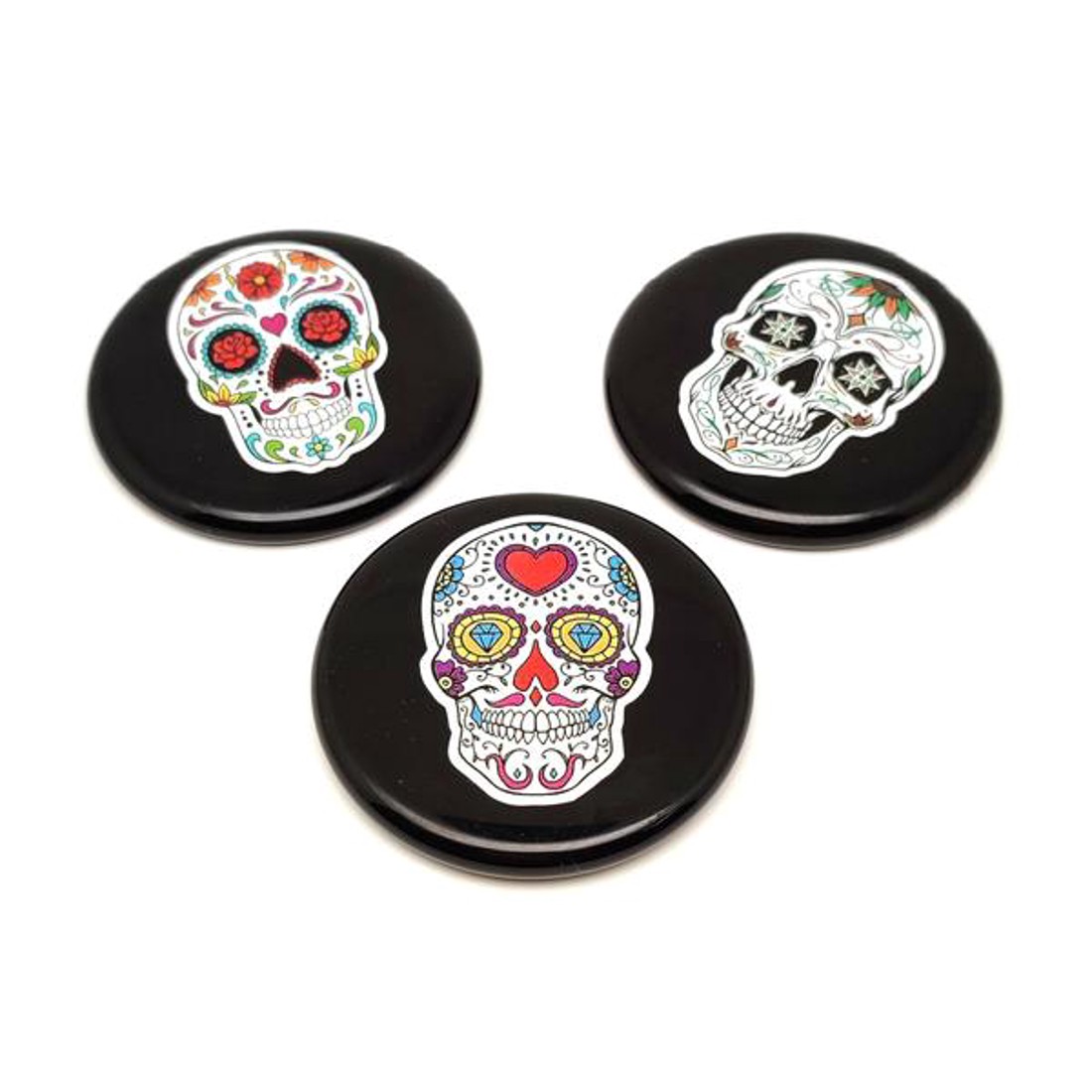 Obszidián korong koponya matricás 5cm - kellékek & szerszámok - ásvány alapanyag - Meska.hu