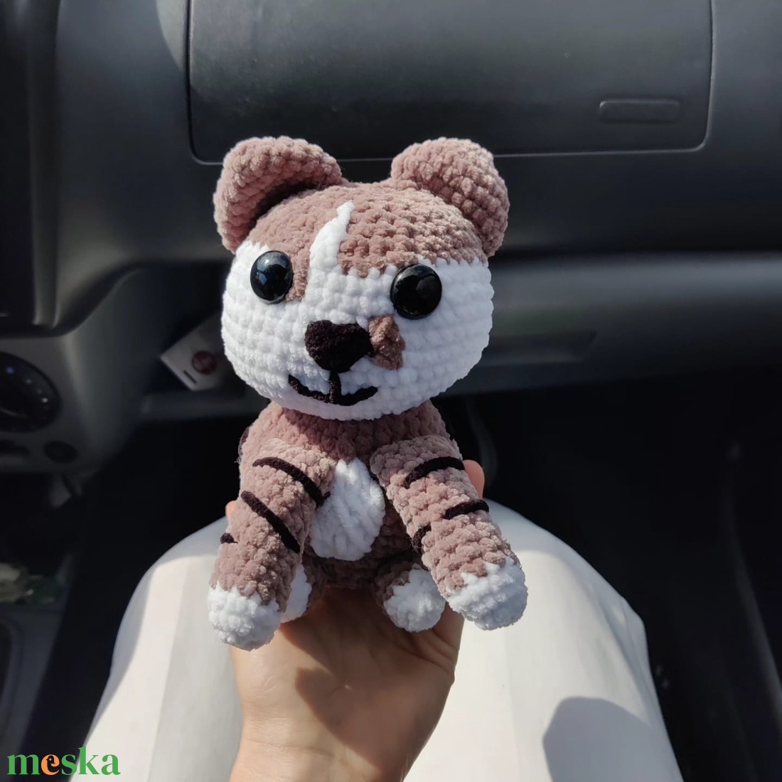 Horgolt cica - játék & sport - plüssállat & játékfigura - cica - Meska.hu