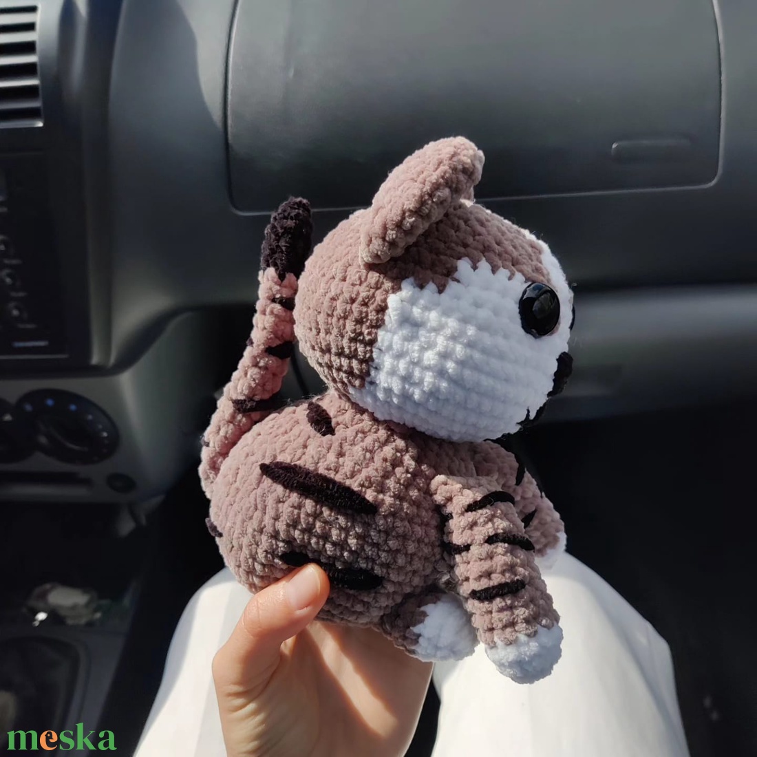 Horgolt cica - játék & sport - plüssállat & játékfigura - cica - Meska.hu