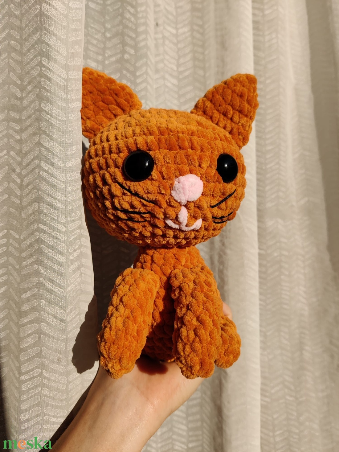 Horgolt cica - játék & sport - plüssállat & játékfigura - cica - Meska.hu