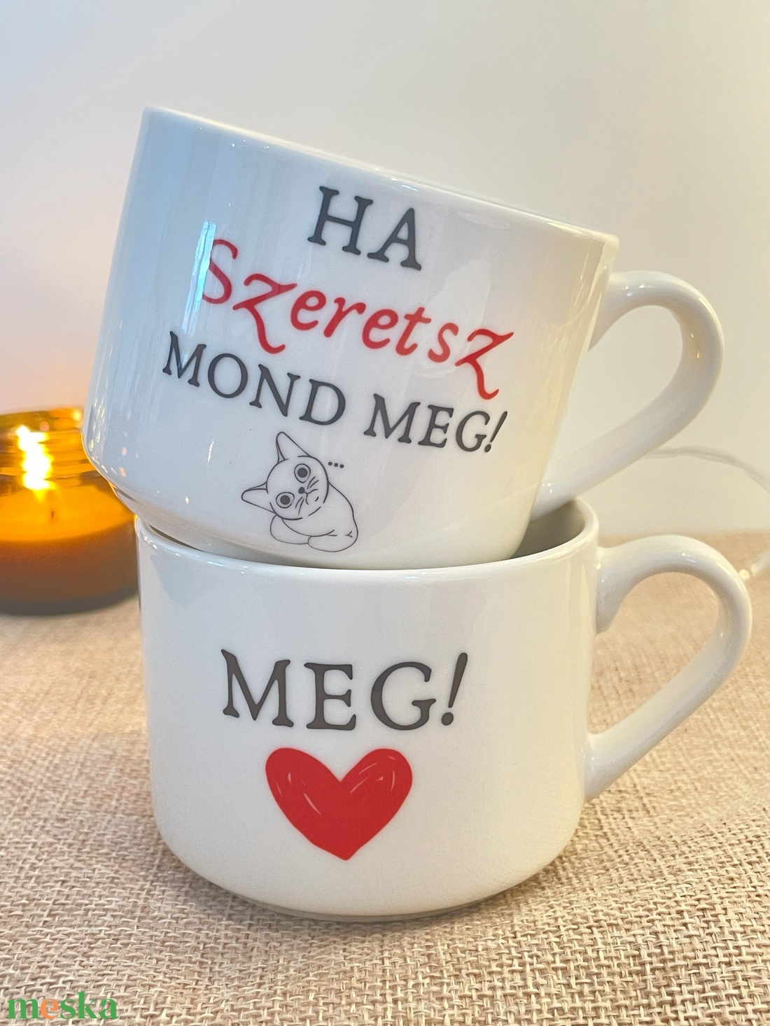 Páros bögre szett Ha szeretsz, mondd meg! és Meg! - otthon & életmód - konyhafelszerelés, tálalás - tálalás - bögre & csésze - Meska.hu Páros bögre szett Ha szeretsz, mondd meg! és Meg! - otthon & életmód - konyhafelszerelés, tálalás - tálalás - bögre & csésze - Meska.hu
