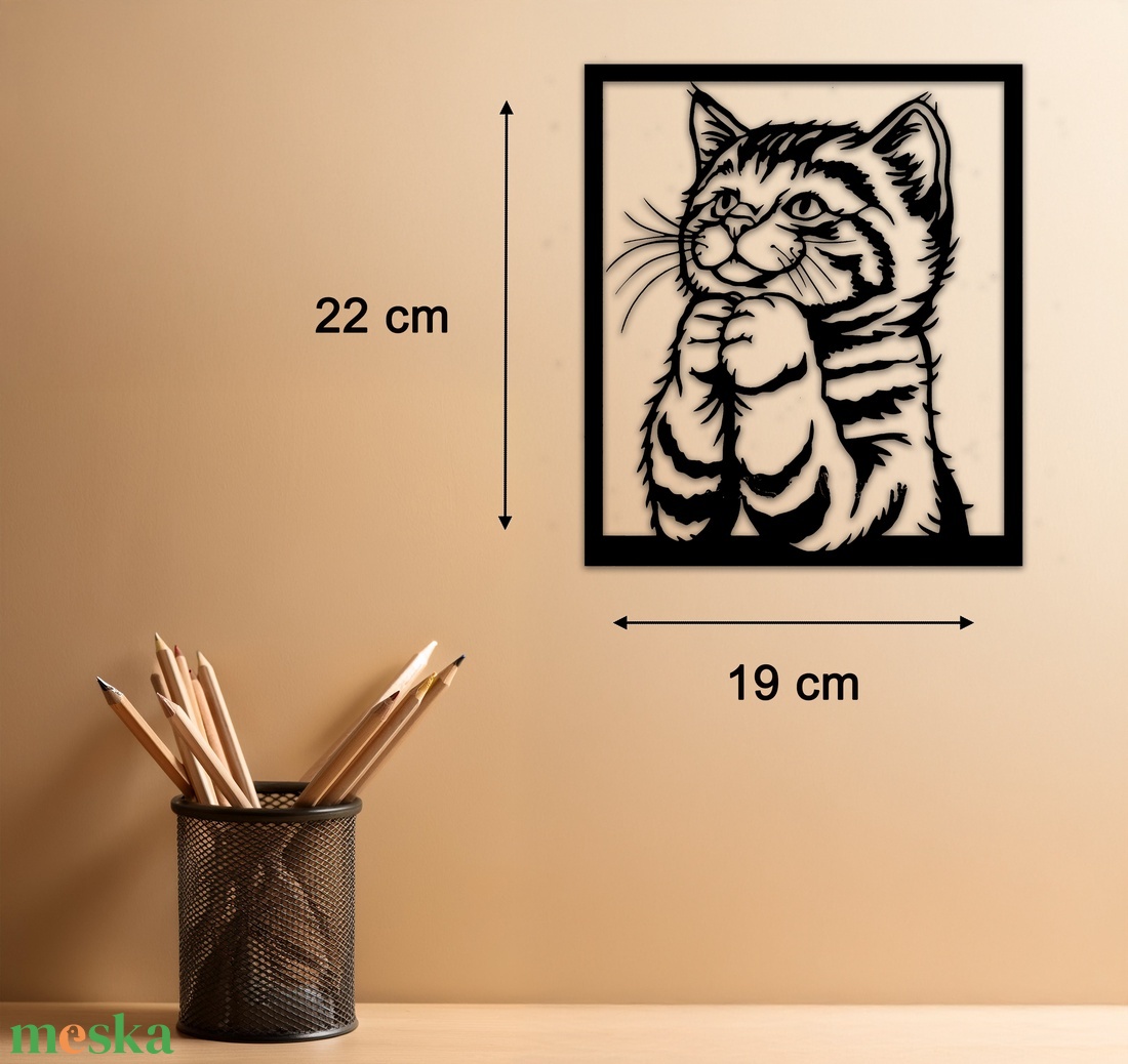 Kitten Prayer - Egyedi kompakt fali dekoráció - otthon & életmód - dekoráció - fali és függő dekoráció - falra akasztható dekor - Meska.hu