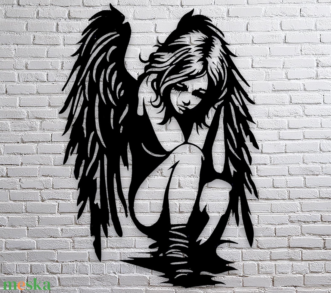 Fallen Angel - Egyedi kompakt fali dekoráció - otthon & életmód - dekoráció - fali és függő dekoráció - falra akasztható dekor - Meska.hu