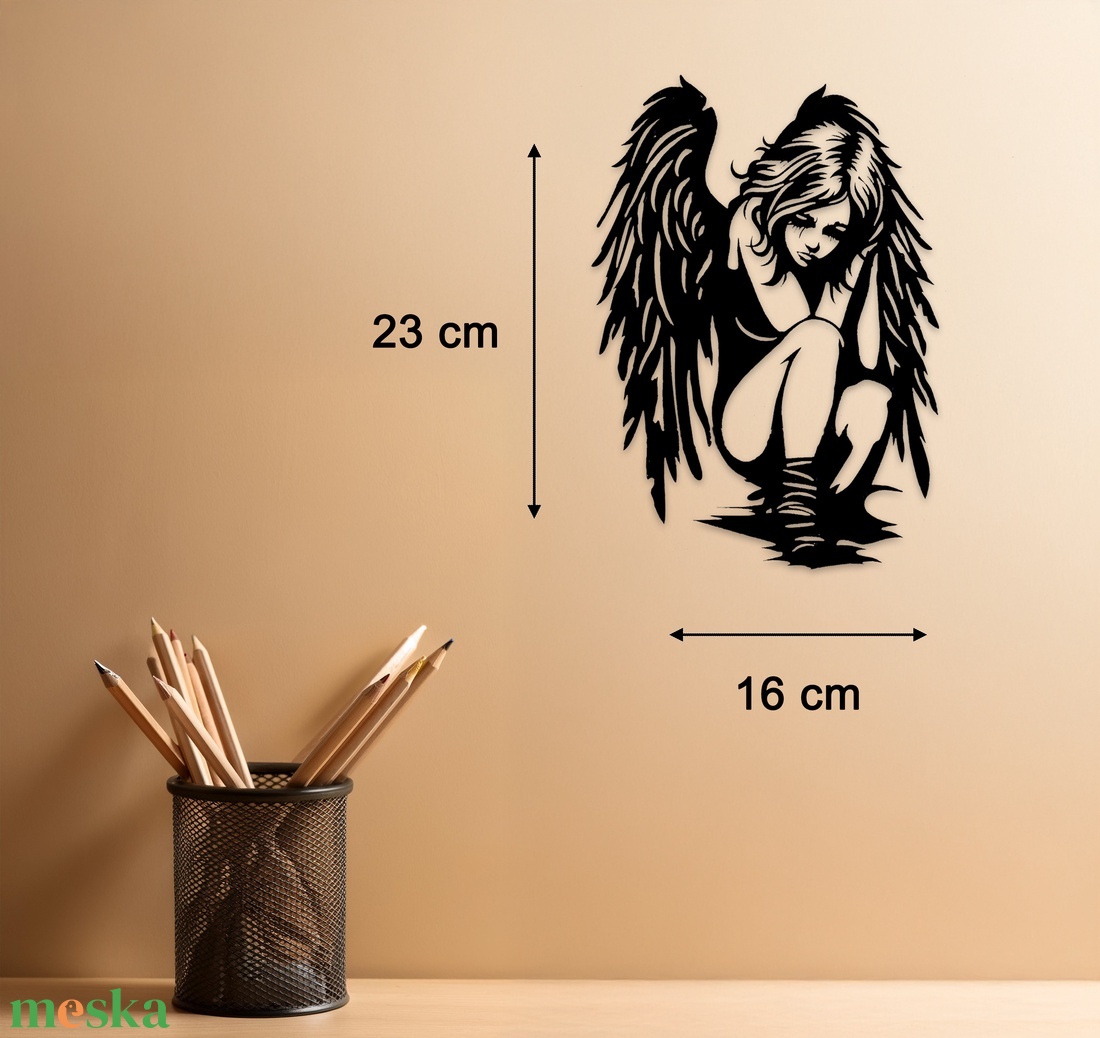 Fallen Angel - Egyedi kompakt fali dekoráció - otthon & életmód - dekoráció - fali és függő dekoráció - falra akasztható dekor - Meska.hu