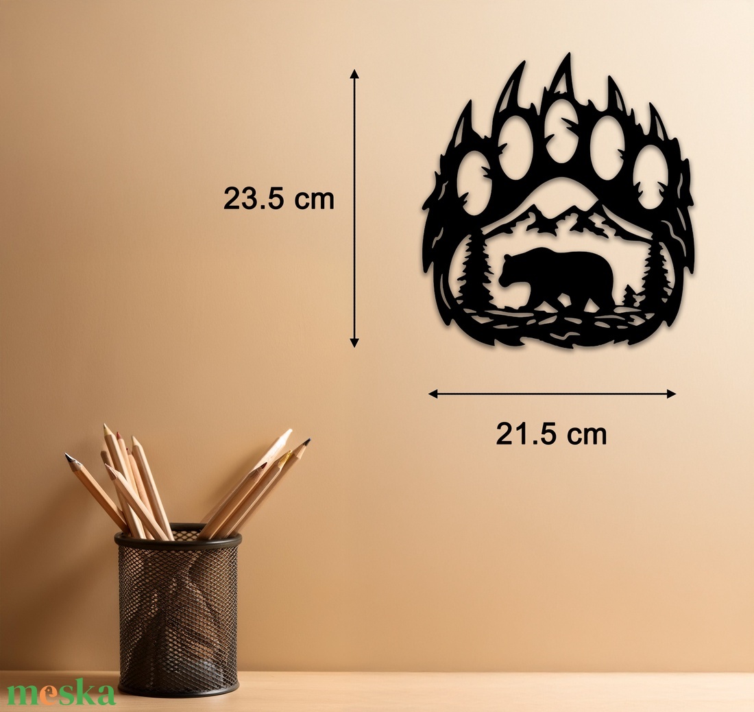 Bear In Paw - Egyedi kompakt fali dekoráció - otthon & életmód - dekoráció - fali és függő dekoráció - falra akasztható dekor - Meska.hu