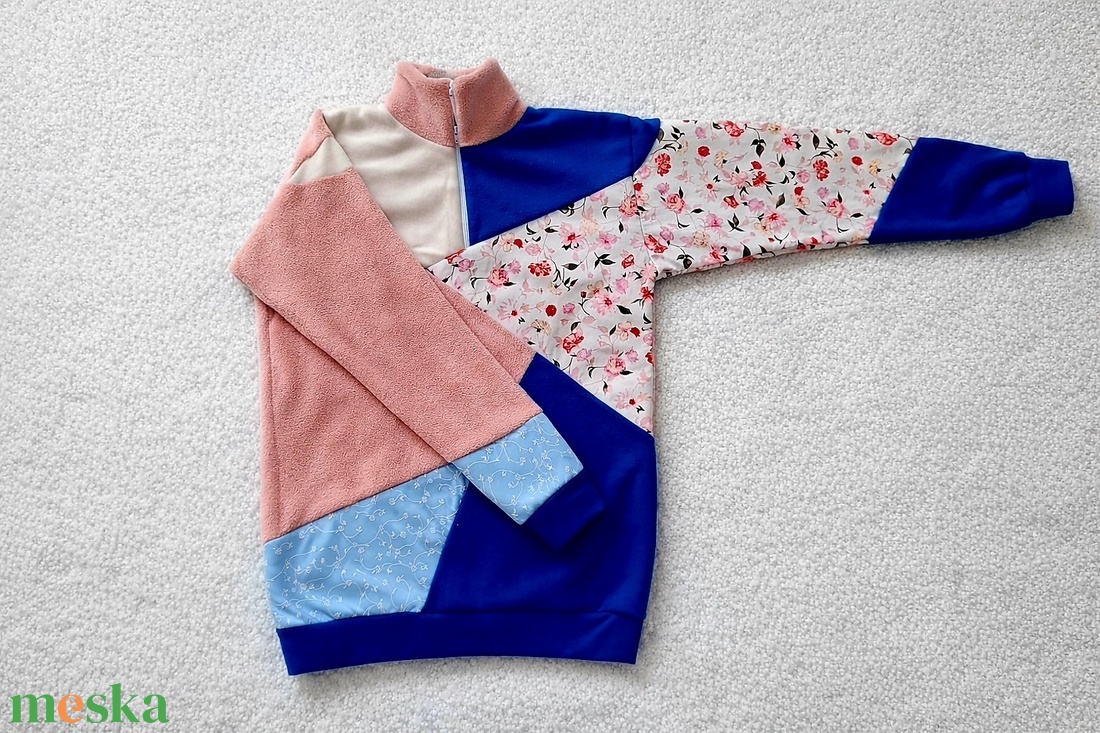 Patchwork Pulóver színes - ruha & divat - női ruha - pulóver - Meska.hu
