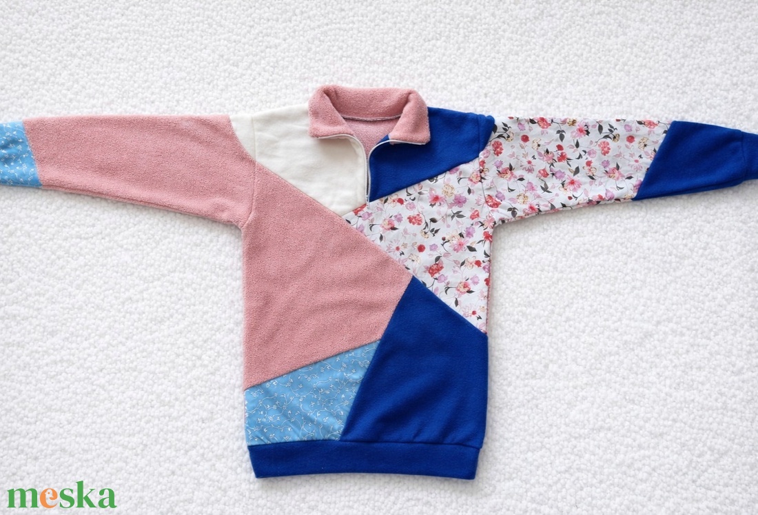 Patchwork Pulóver színes - ruha & divat - női ruha - pulóver - Meska.hu