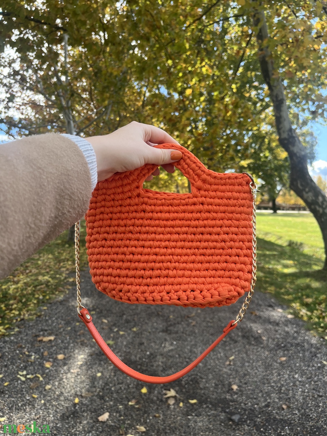 �Crafty narancssárga színben - táska & tok - kézitáska & válltáska - válltáska - Meska.hu