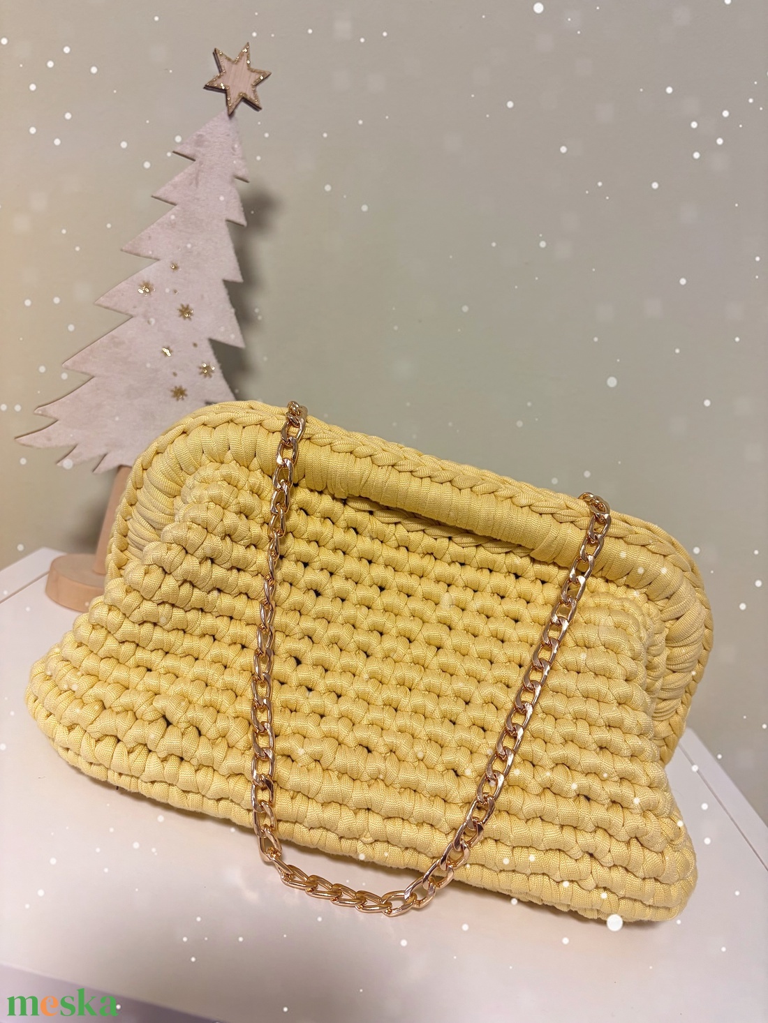 �Clutch citromsárga színben - táska & tok - kézitáska & válltáska - kézitáska - Meska.hu