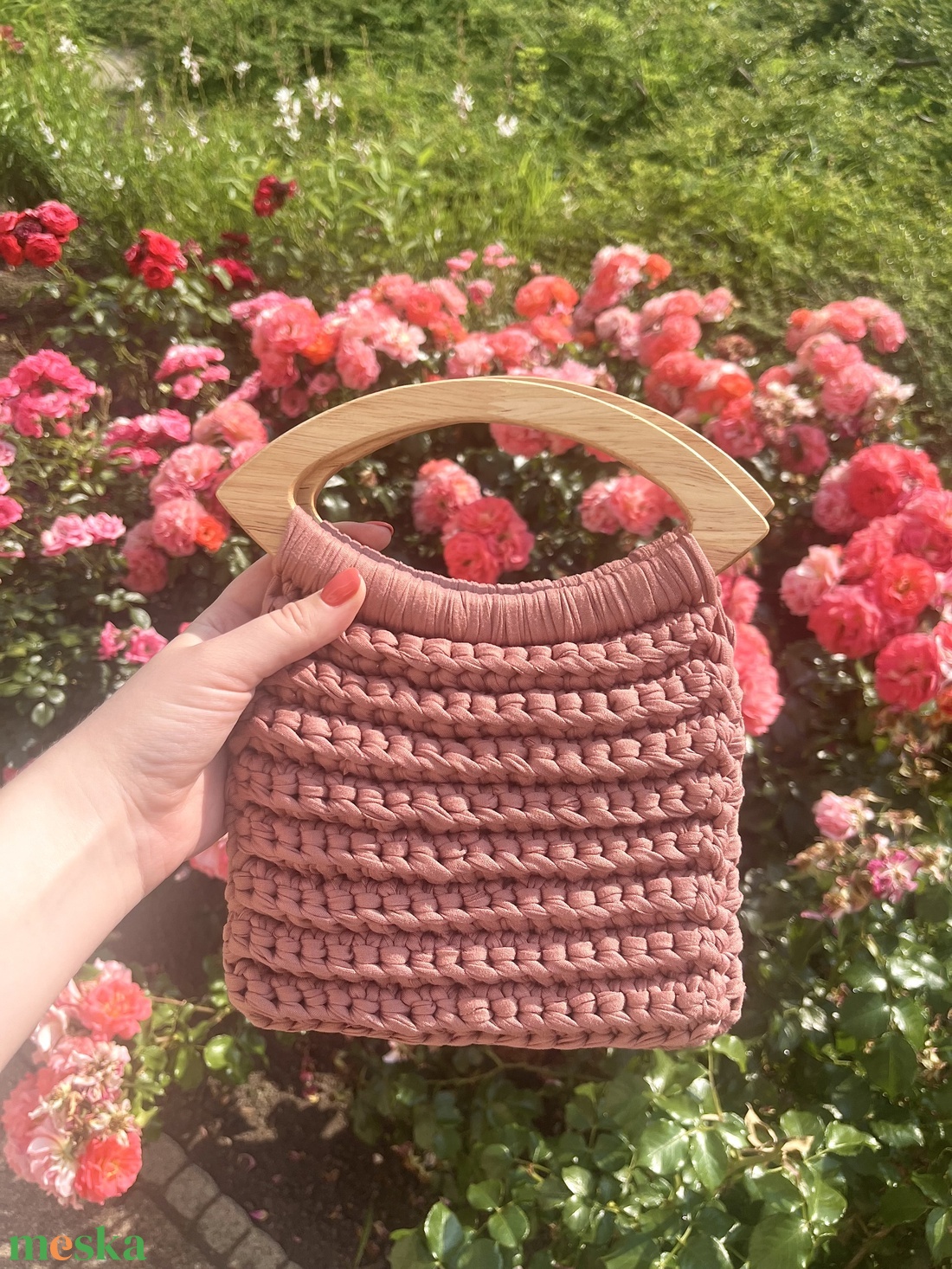 �Beach pastel rózsaszín színben - táska & tok - kézitáska & válltáska - kézitáska - Meska.hu