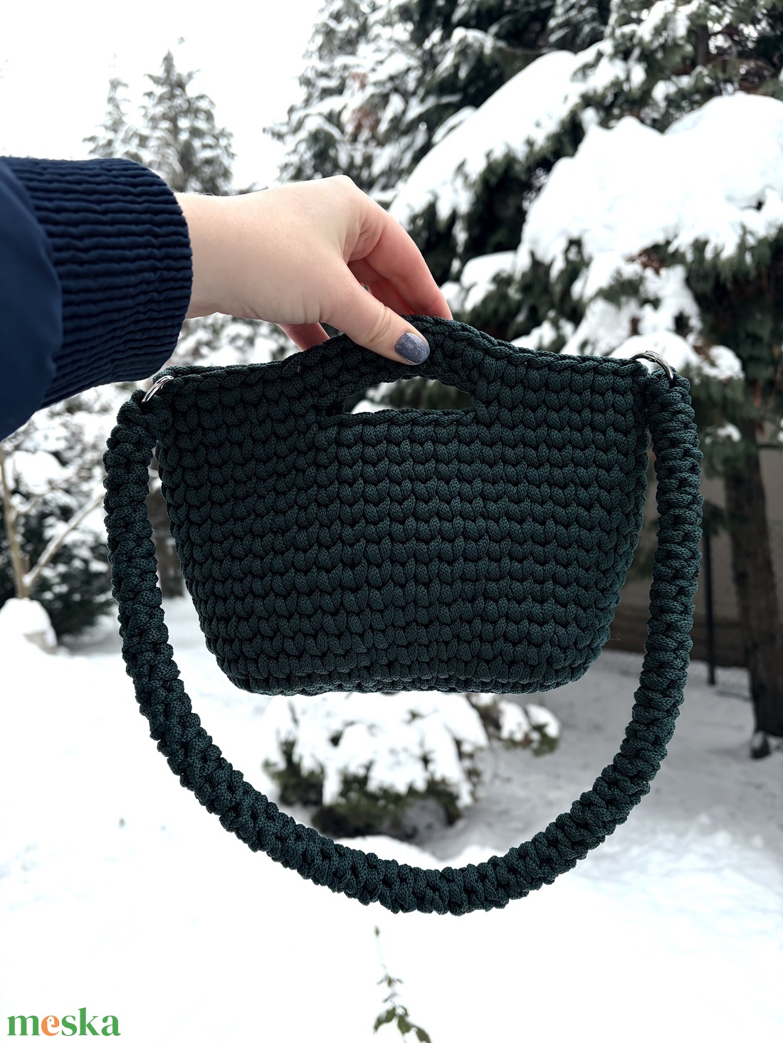 �Luxe smaragdzöld színben - táska & tok - kézitáska & válltáska - válltáska - Meska.hu