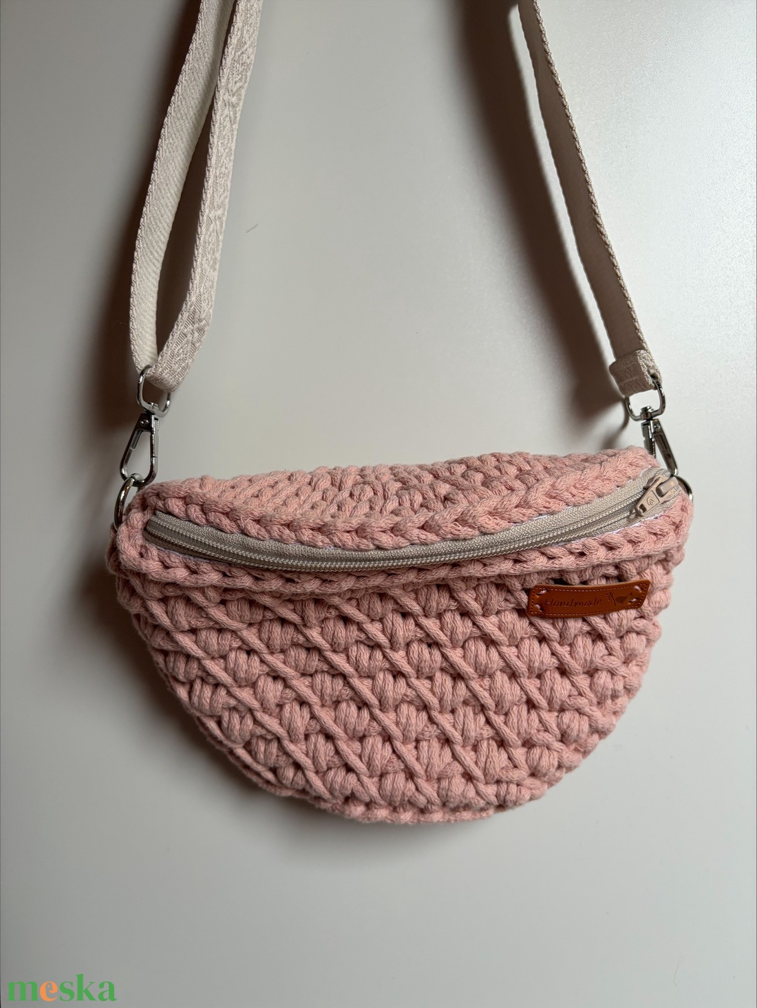 �Övtáska rózsaszín színben - táska & tok - övtáska - Meska.hu