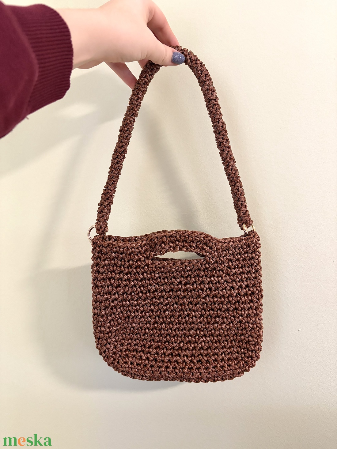 �Crafty barna színben - táska & tok - kézitáska & válltáska - válltáska - Meska.hu