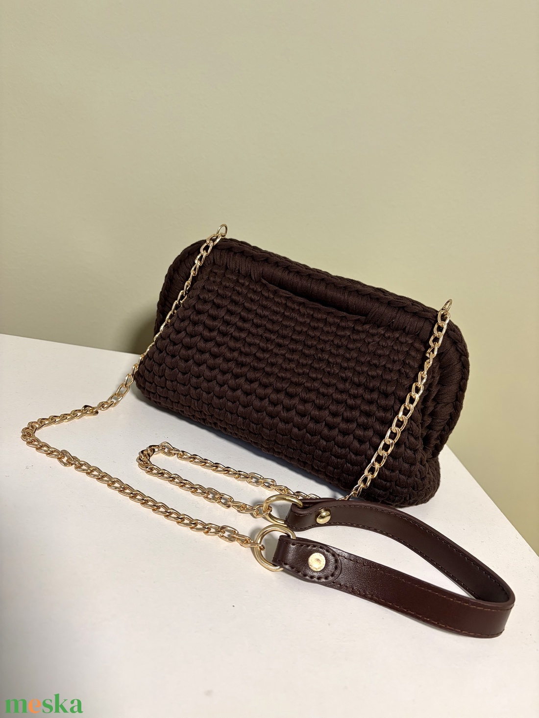 �Clutch barna színben - táska & tok - kézitáska & válltáska - kézitáska - Meska.hu