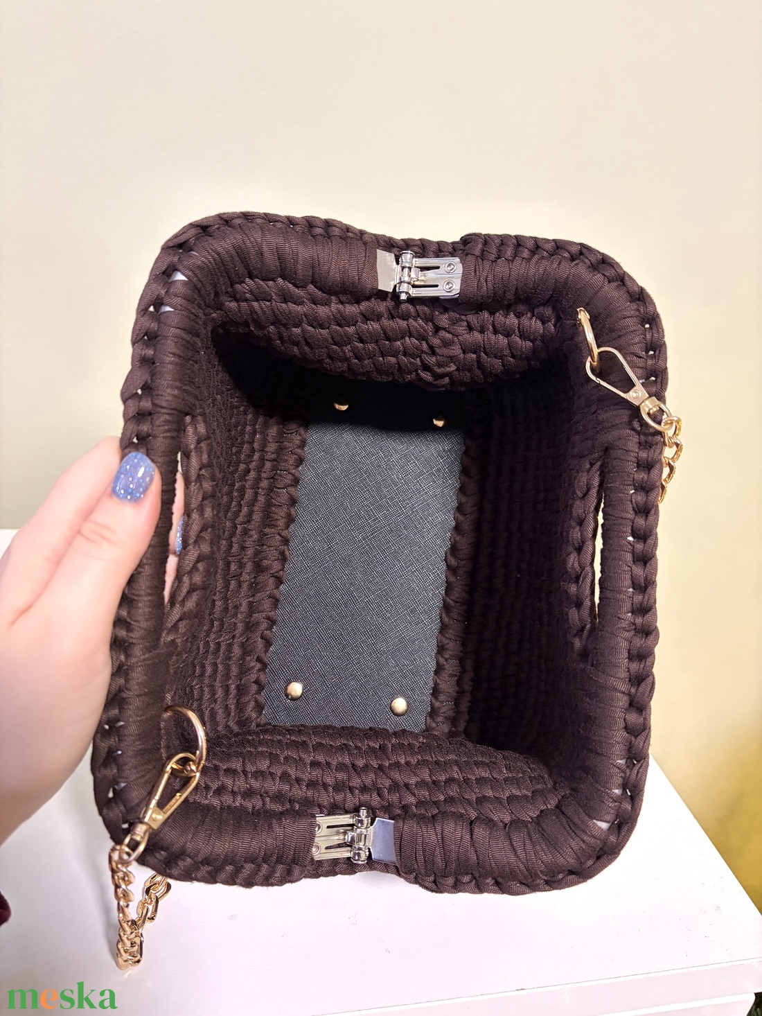 �Clutch barna színben - táska & tok - kézitáska & válltáska - kézitáska - Meska.hu