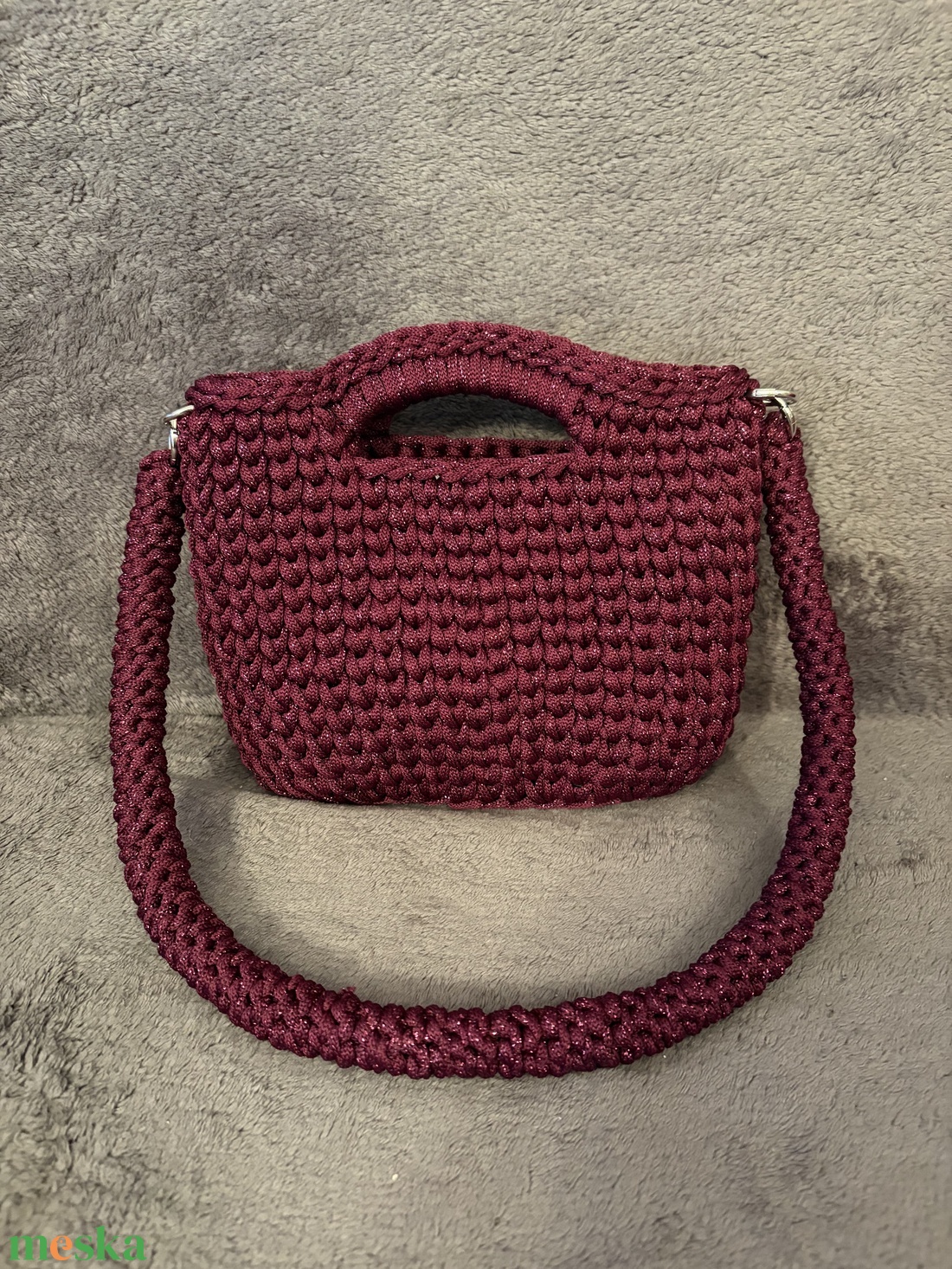 �Luxe táska csillogós szilva színben - táska & tok - kézitáska & válltáska - válltáska - Meska.hu