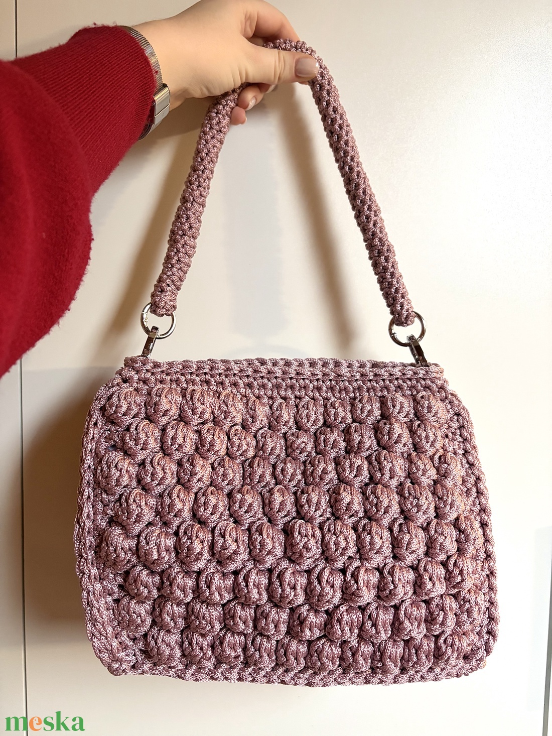 �Paris táska rózsaszín színben - táska & tok - kézitáska & válltáska - alkalmi táska - Meska.hu