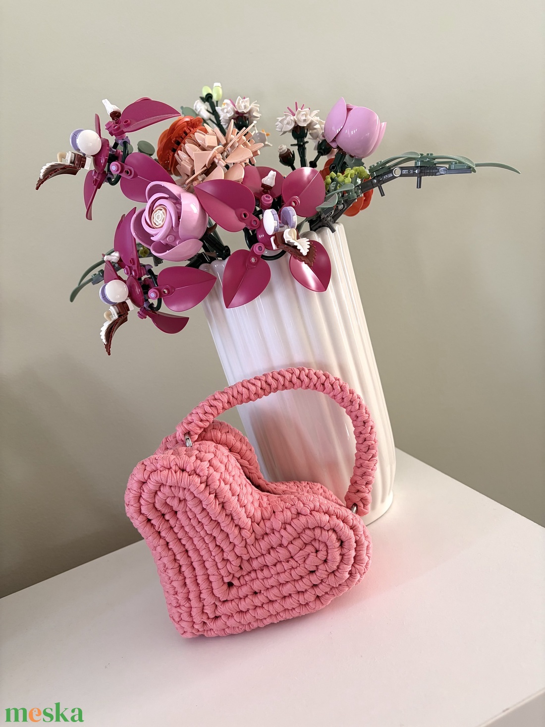 �Bonbon táska pink színben - táska & tok - kézitáska & válltáska - alkalmi táska - Meska.hu