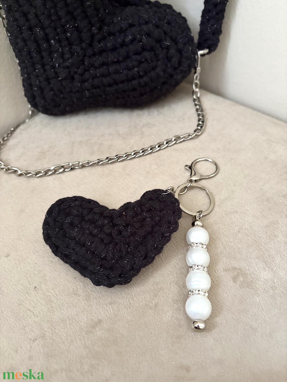 Kézműves táska charm - táska & tok - kulcstartó & táskadísz - táskadísz - Meska.hu