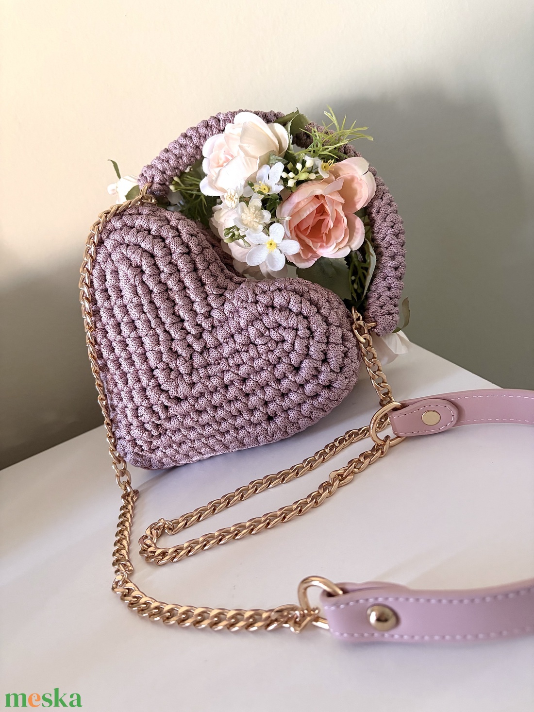 �Bonbon táska csillogós rózsaszín színben - táska & tok - kézitáska & válltáska - válltáska - Meska.hu