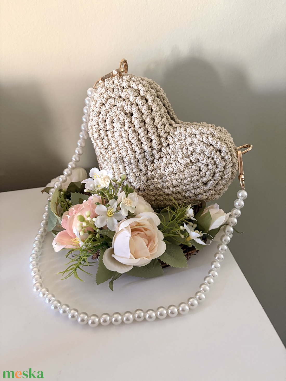 �Bonbon táska csillogós arany színben - táska & tok - kézitáska & válltáska - válltáska - Meska.hu