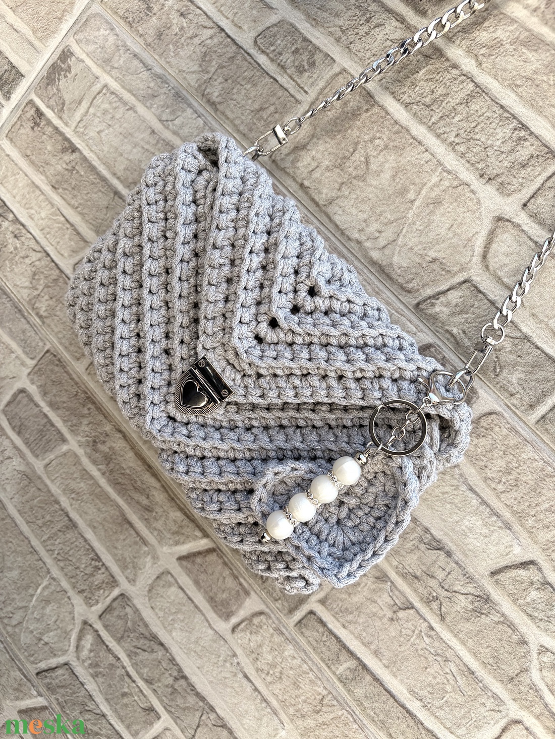 Kézműves táska charm - táska & tok - kulcstartó & táskadísz - táskadísz - Meska.hu