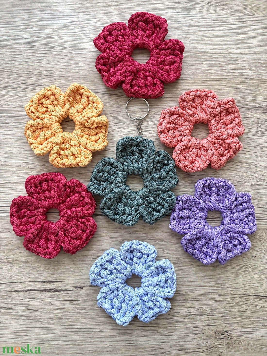 Virágos kulcstartó/táska charm - táska & tok - kulcstartó & táskadísz - kulcstartó - Meska.hu