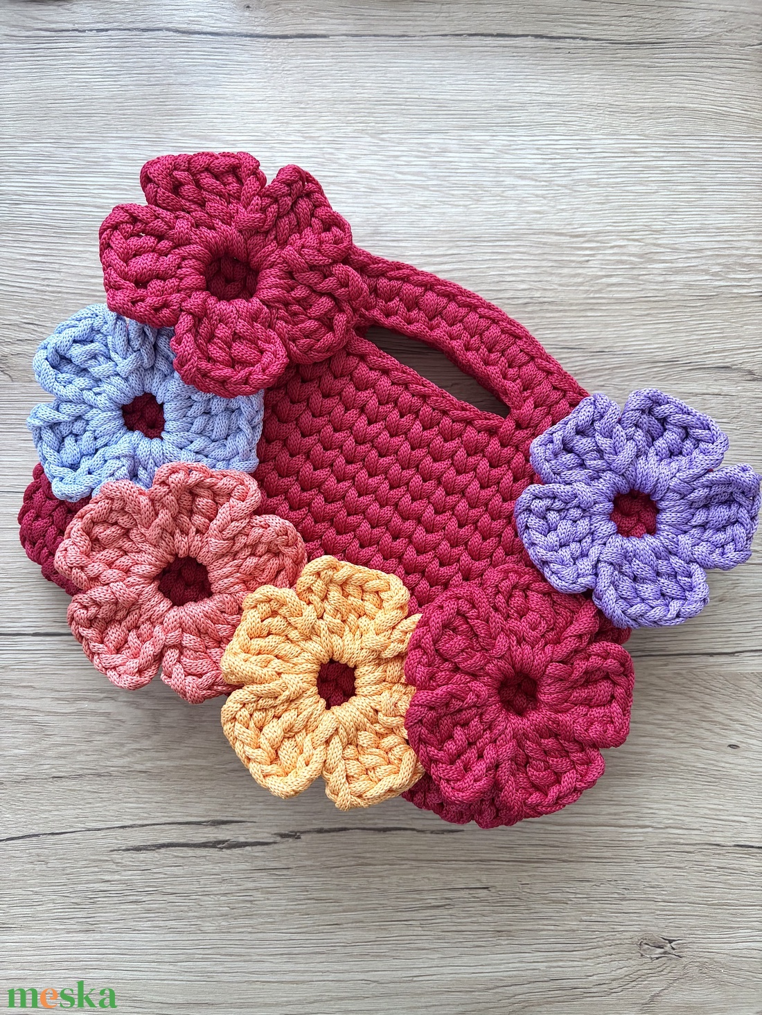 Virágos kulcstartó/táska charm - táska & tok - kulcstartó & táskadísz - kulcstartó - Meska.hu