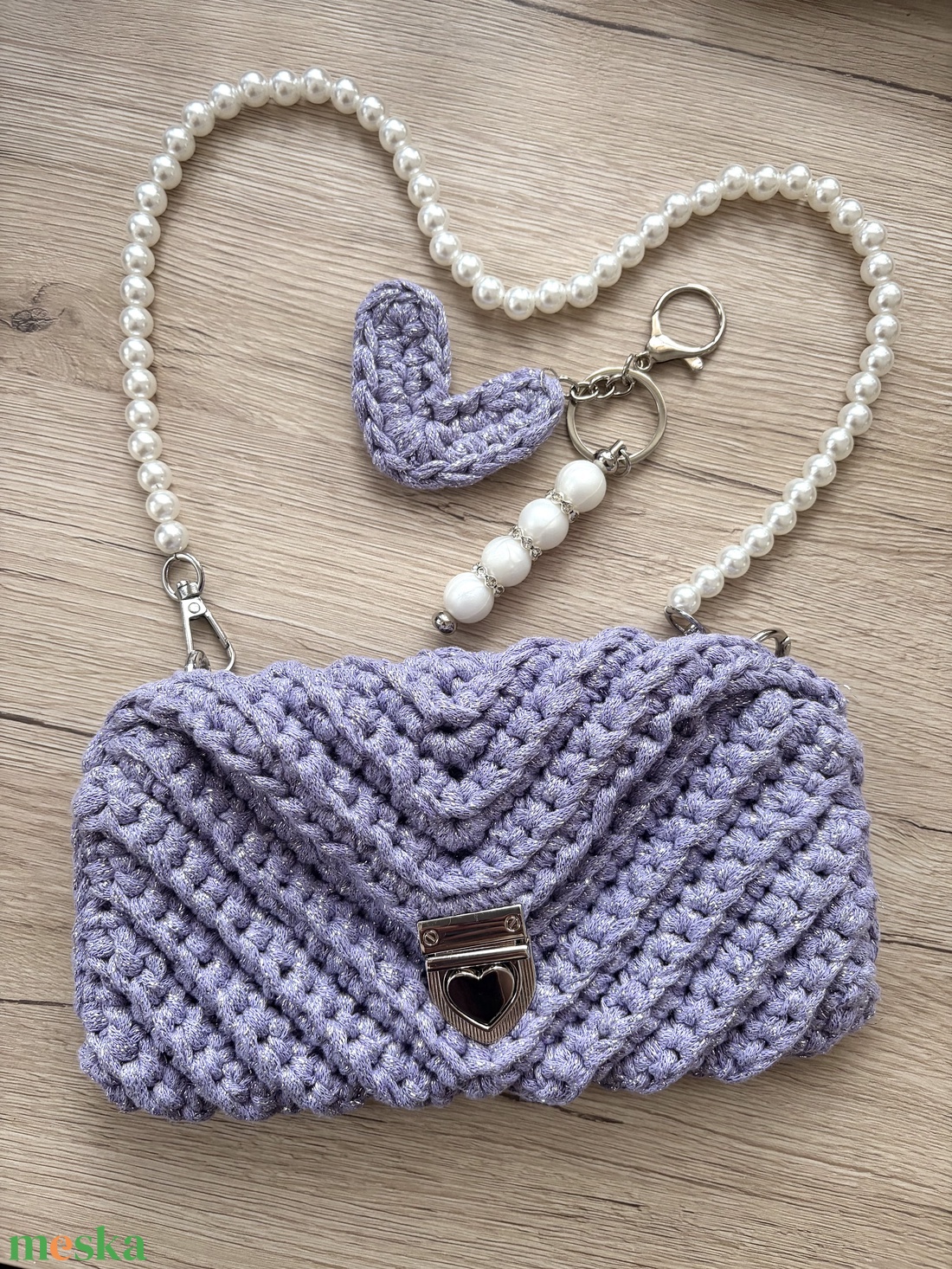 Szívecske alakú kulcstartó/táska charm - táska & tok - kulcstartó & táskadísz - táskadísz - Meska.hu