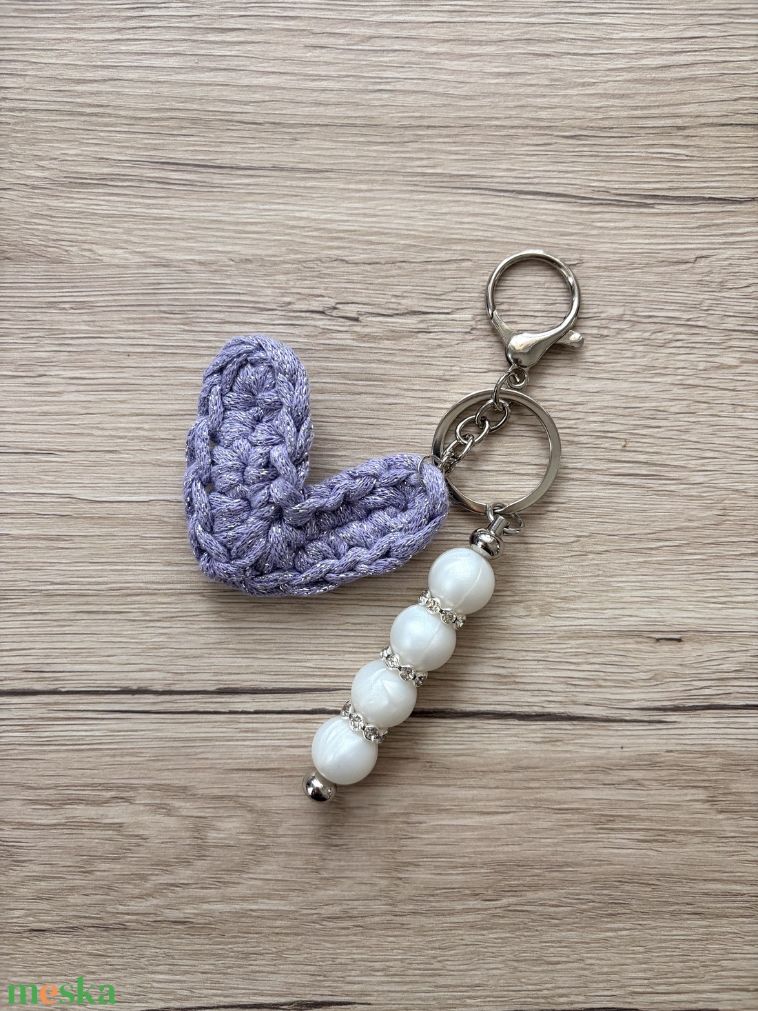 Szívecske alakú kulcstartó/táska charm - táska & tok - kulcstartó & táskadísz - táskadísz - Meska.hu