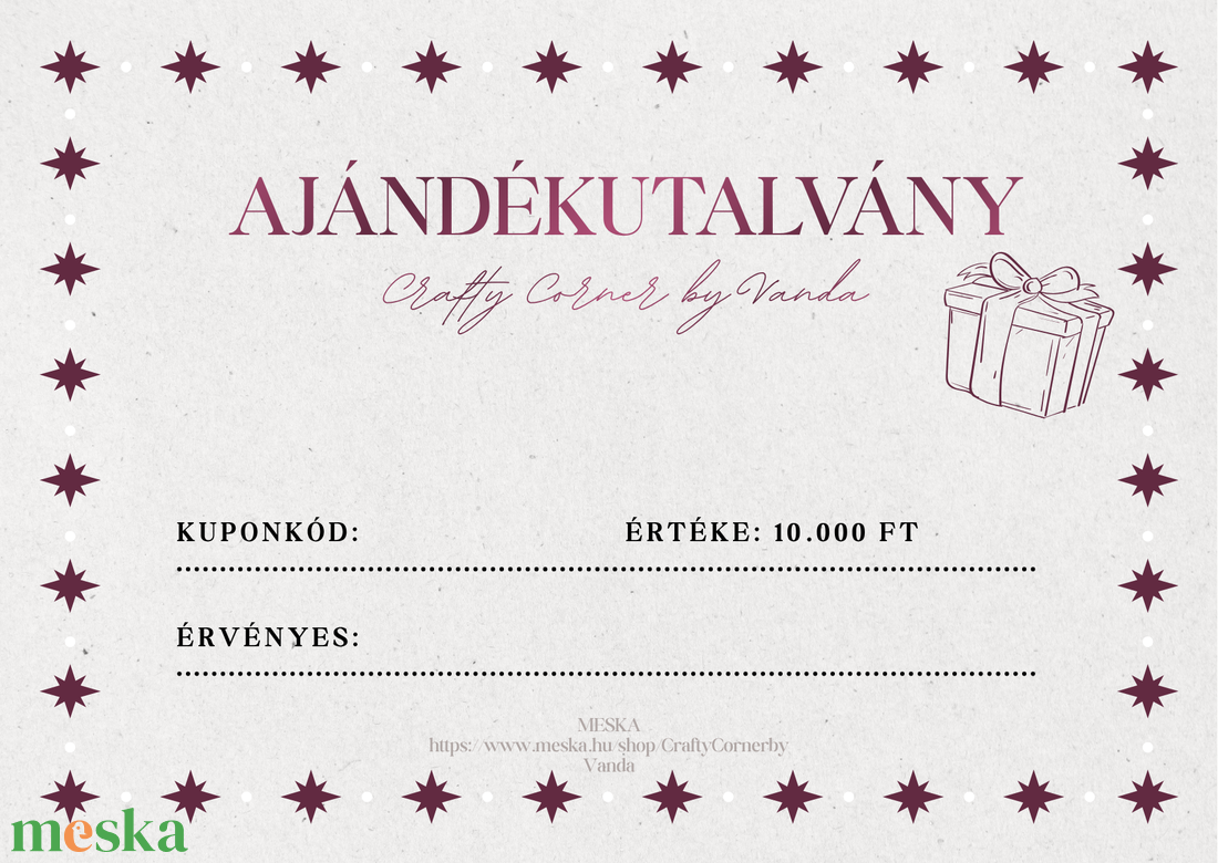 Ajándékutalvány - 10.000 Ft - táska & tok - variálható táska - Meska.hu