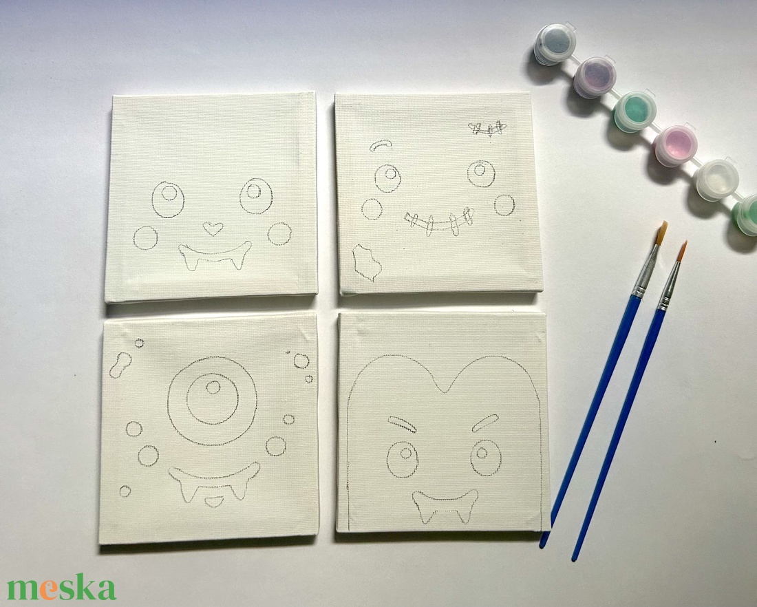 DIY Halloween mini festőkészlet - diy (csináld magad) - egységcsomag - Meska.hu