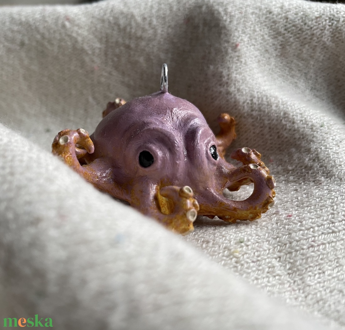 Aranyos polip dísz - kellékek & szerszámok - dekorációs kellékek - figurák - Meska.hu