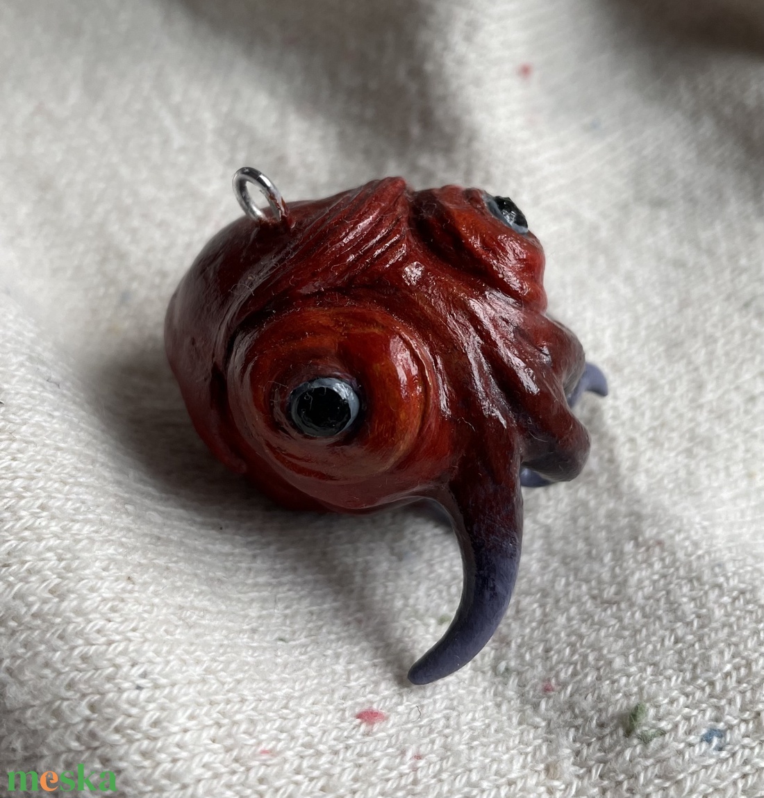 Kézzel készített tintahal akasztós dísz - kellékek & szerszámok - dekorációs kellékek - figurák - Meska.hu