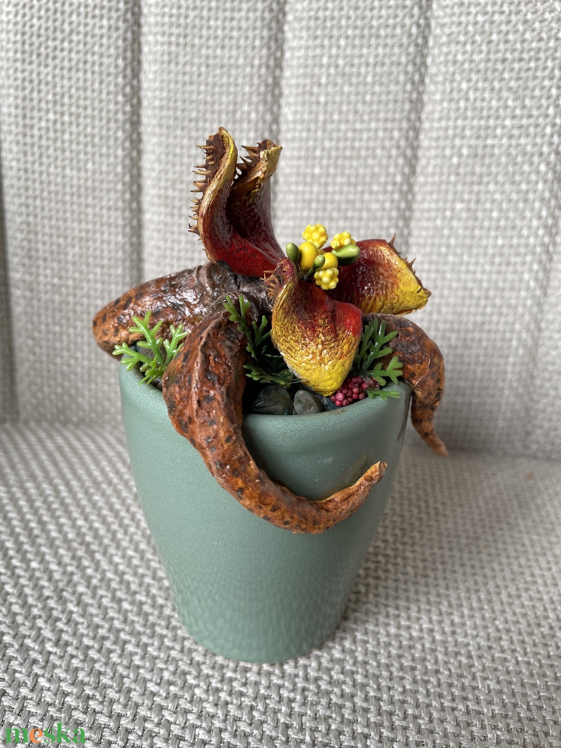 Különleges kézműves egzotikus virág asztali dísz - otthon & életmód - dekoráció - virágdísz és tartó - csokor & virágdísz - Meska.hu