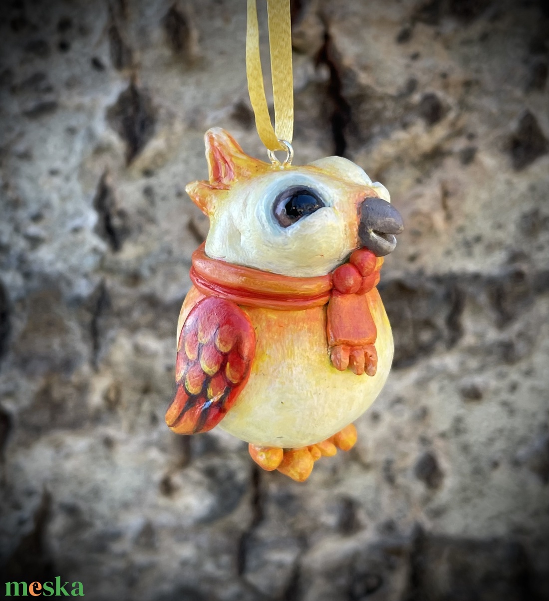 Kézműves tavaszváró kismadár akasztós dísz - otthon & életmód - dekoráció - fali és függő dekoráció - függődísz - Meska.hu