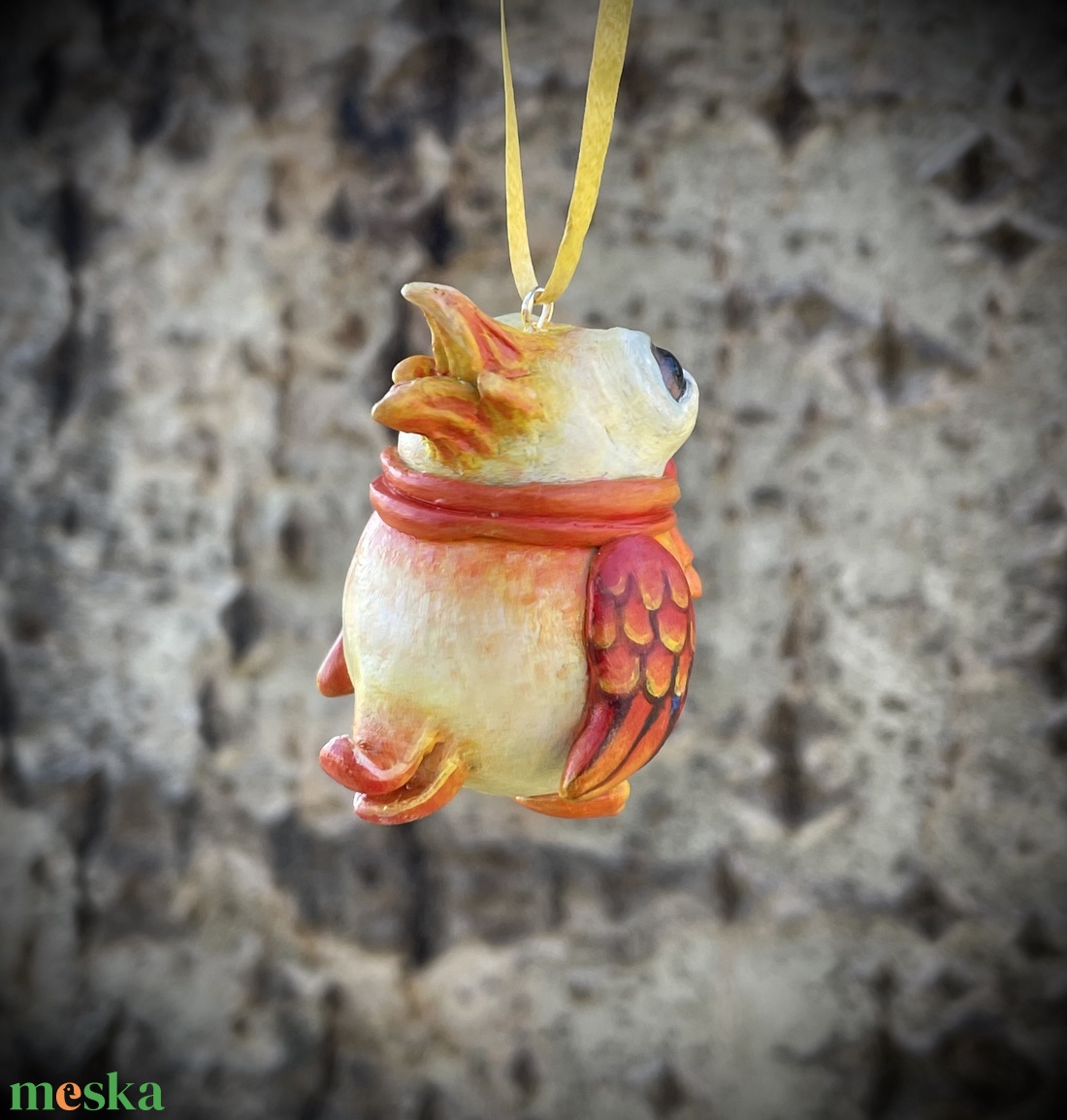 Kézműves tavaszváró kismadár akasztós dísz - otthon & életmód - dekoráció - fali és függő dekoráció - függődísz - Meska.hu