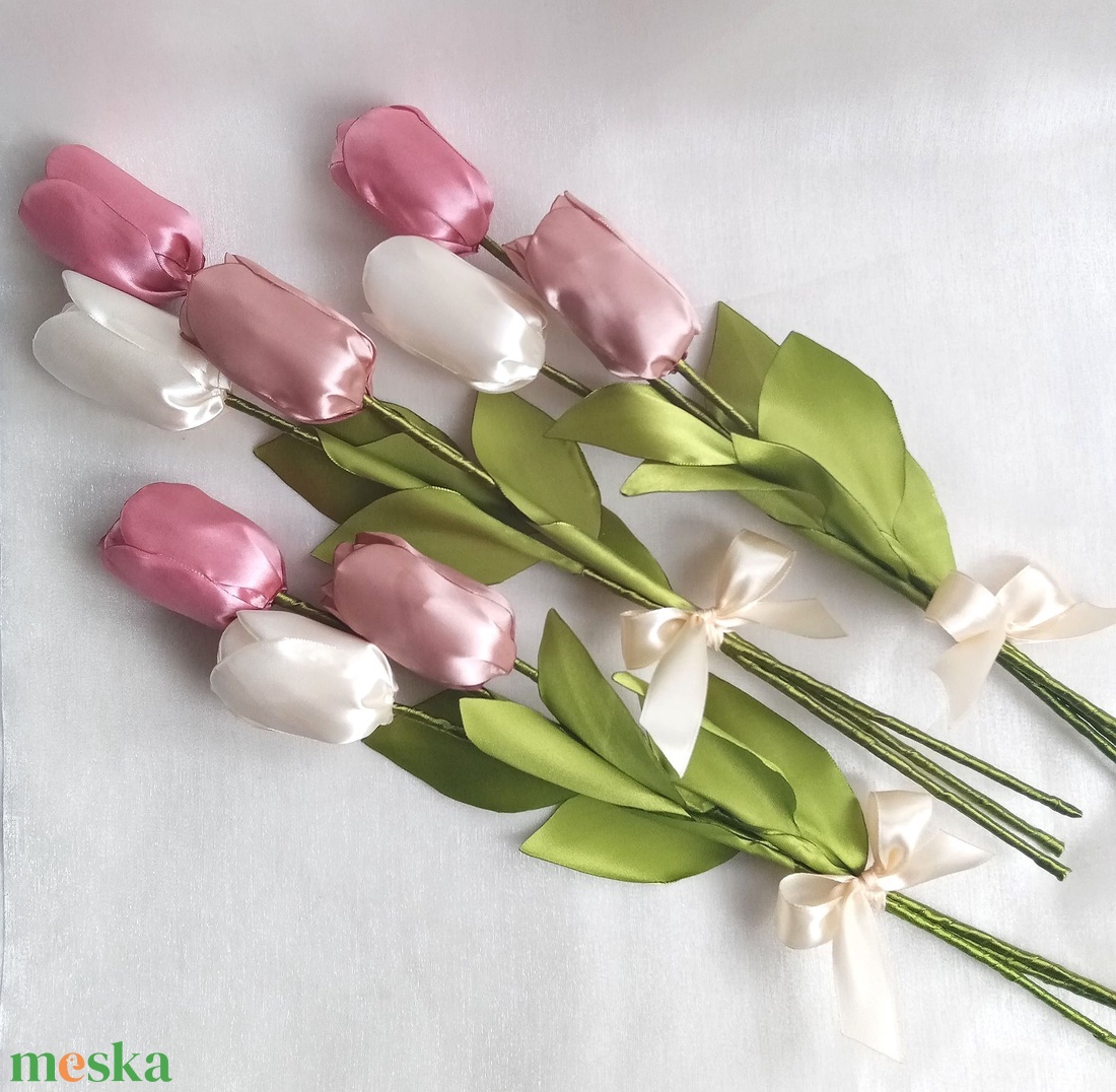 Szatén örök tulipán - otthon & életmód - dekoráció - Meska.hu