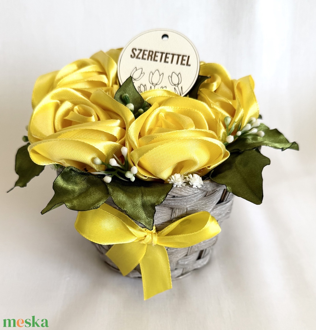 Rózsakosár - otthon & életmód - virágdekoráció - virágdíszek - asztali virágdísz - Meska.hu