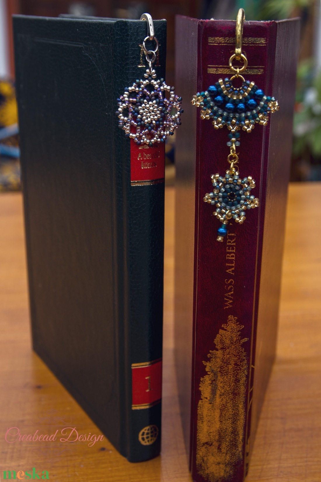 Creabead Design gyöngyfűzött könyvjelzők fém alapon - könyv & zene - könyvjelző - Meska.hu