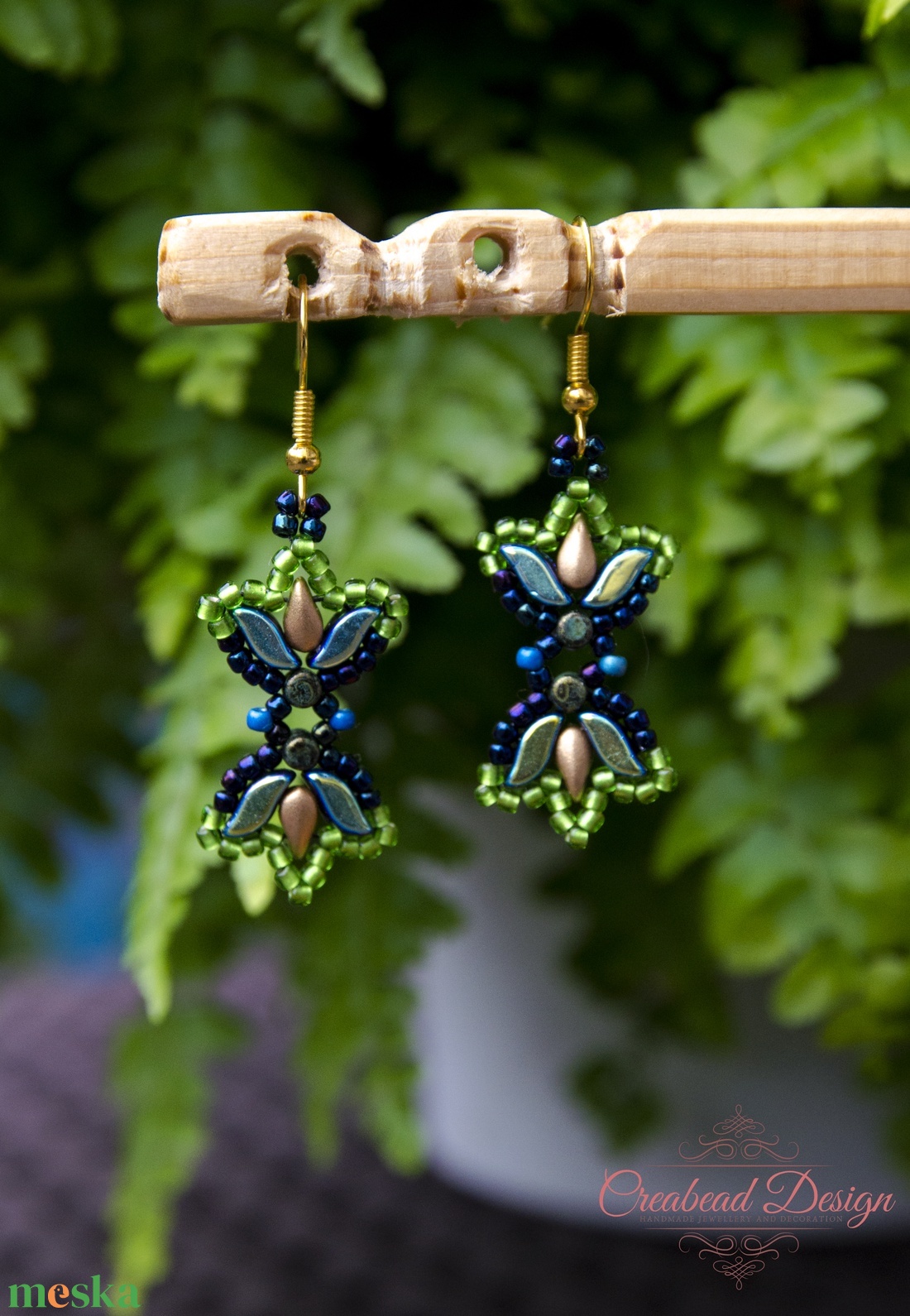 Creabead Design matyó stílusú elegáns fülbevaló - ékszer - fülbevaló - lógó fülbevaló - Meska.hu Creabead Design matyó stílusú elegáns fülbevaló - ékszer - fülbevaló - lógó fülbevaló - Meska.hu