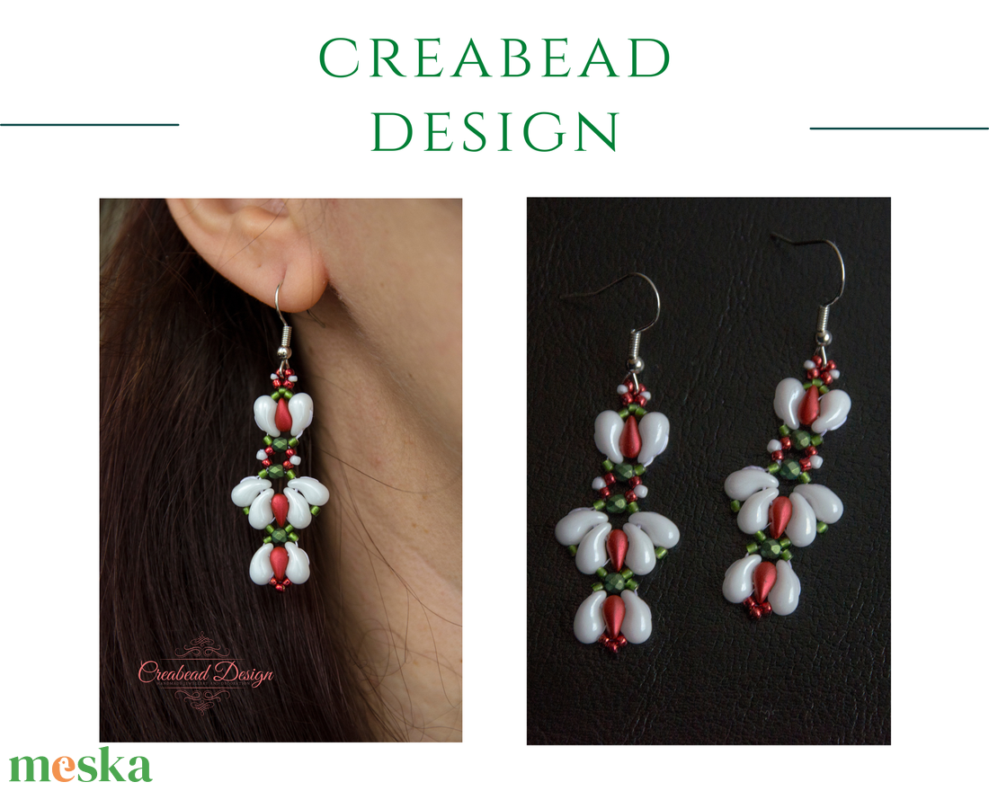 Creabead Design trikolor fülbevaló - ékszer - fülbevaló - lógó fülbevaló - Meska.hu Creabead Design trikolor fülbevaló - ékszer - fülbevaló - lógó fülbevaló - Meska.hu