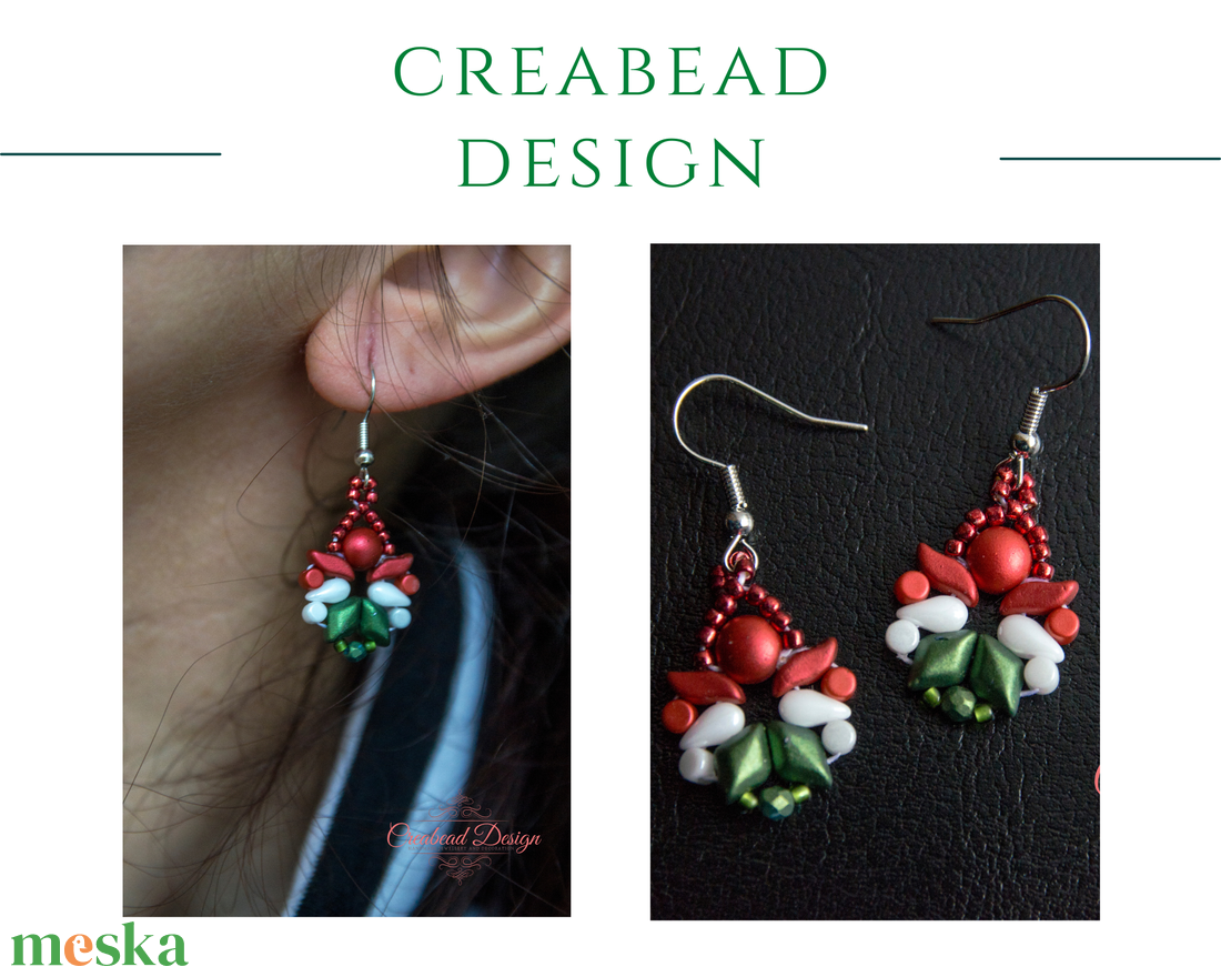 Creabead Design trikolór ékszer - ékszer - fülbevaló - lógó fülbevaló - Meska.hu Creabead Design trikolór ékszer - ékszer - fülbevaló - lógó fülbevaló - Meska.hu