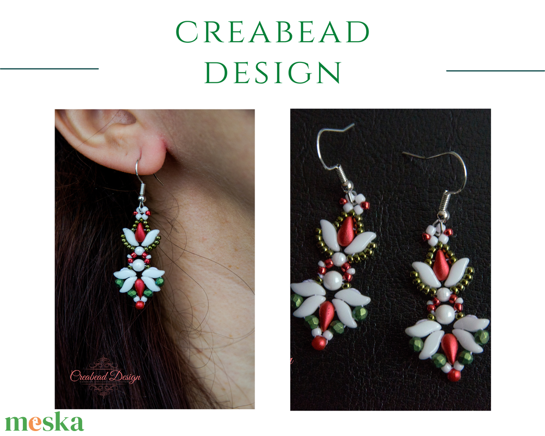 Creabead Design trikolór ékszer - ékszer - fülbevaló - lógó fülbevaló - Meska.hu Creabead Design trikolór ékszer - ékszer - fülbevaló - lógó fülbevaló - Meska.hu