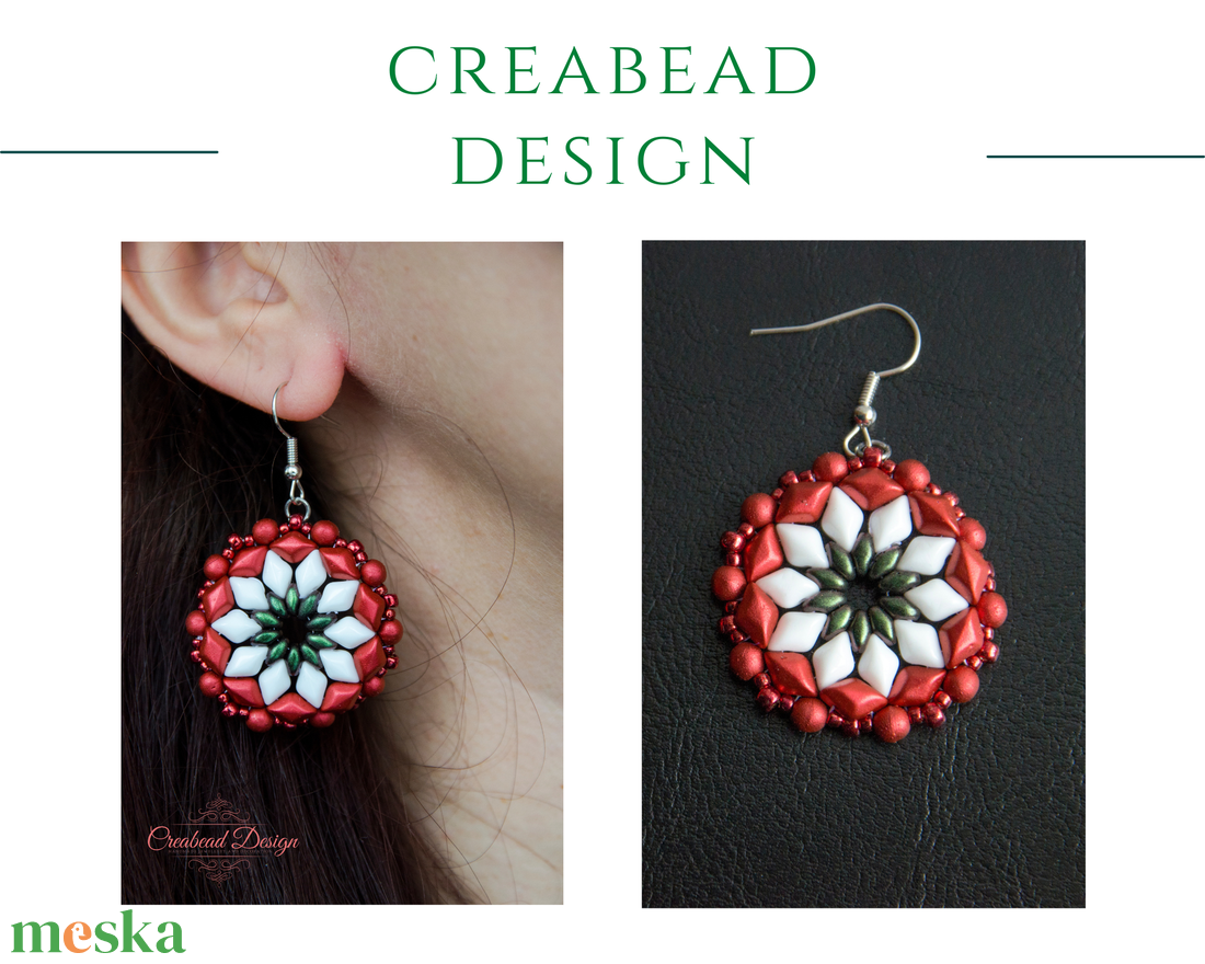 Creabead Design trikolór ékszer - ékszer - fülbevaló - lógó fülbevaló - Meska.hu Creabead Design trikolór ékszer - ékszer - fülbevaló - lógó fülbevaló - Meska.hu