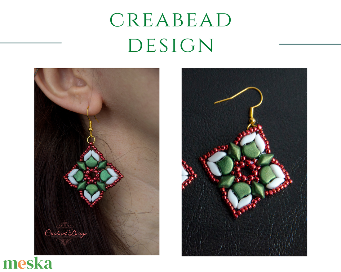 Creabead Design trikolór ékszer - ékszer - fülbevaló - lógó fülbevaló - Meska.hu Creabead Design trikolór ékszer - ékszer - fülbevaló - lógó fülbevaló - Meska.hu