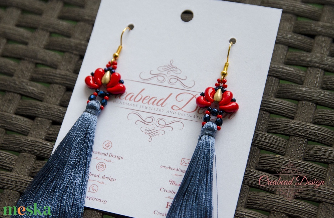 Creabead Design bojtos matyó rózsa - ékszer - fülbevaló - rojtos fülbevaló - Meska.hu Creabead Design bojtos matyó rózsa - ékszer - fülbevaló - rojtos fülbevaló - Meska.hu