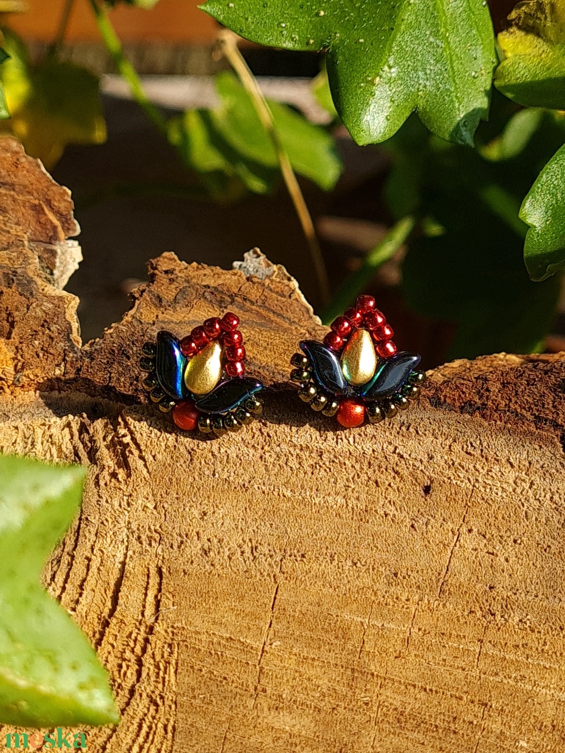 Creabead Design bedugós matyó tulipán fülbevaló - ékszer - fülbevaló - pötty fülbevaló - Meska.hu Creabead Design bedugós matyó tulipán fülbevaló - ékszer - fülbevaló - pötty fülbevaló - Meska.hu
